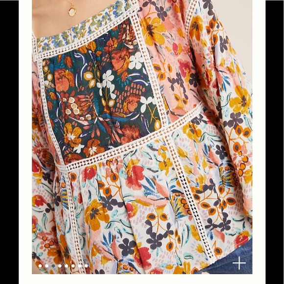 Anthroplogie Niki Peasant blouse by Maeve - Picture 3 of 8